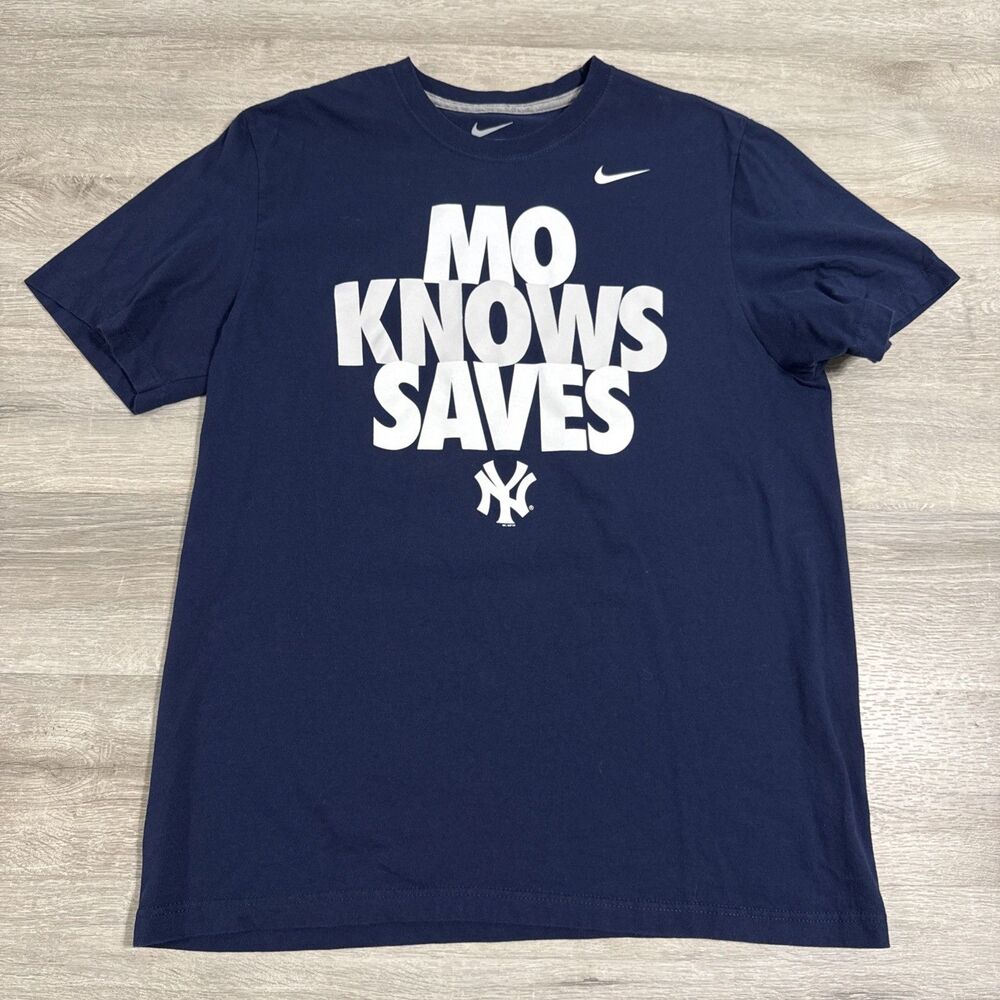 Mariano Rivera Shirt New York Yankees Nike Men Blue XL Mo Knows Saves